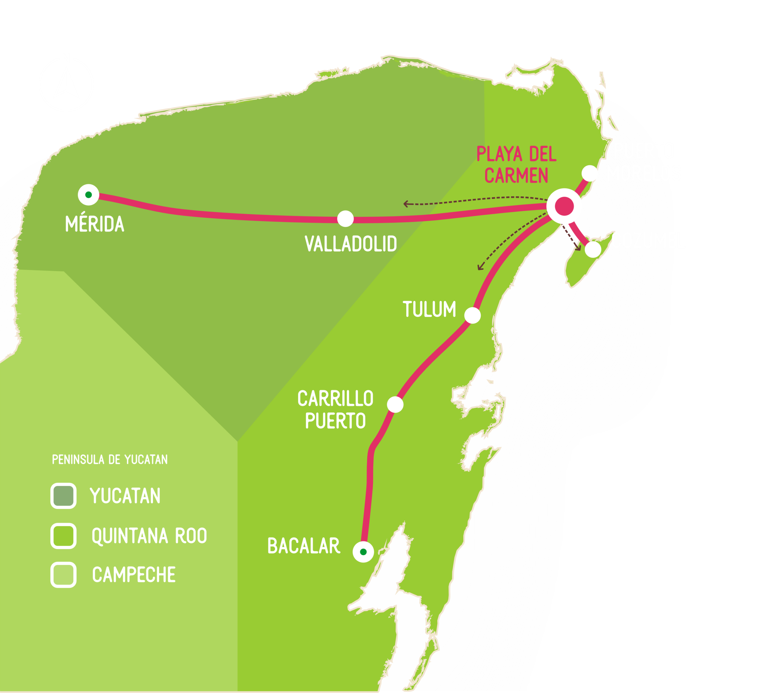 Cenote Azul mapa corredor